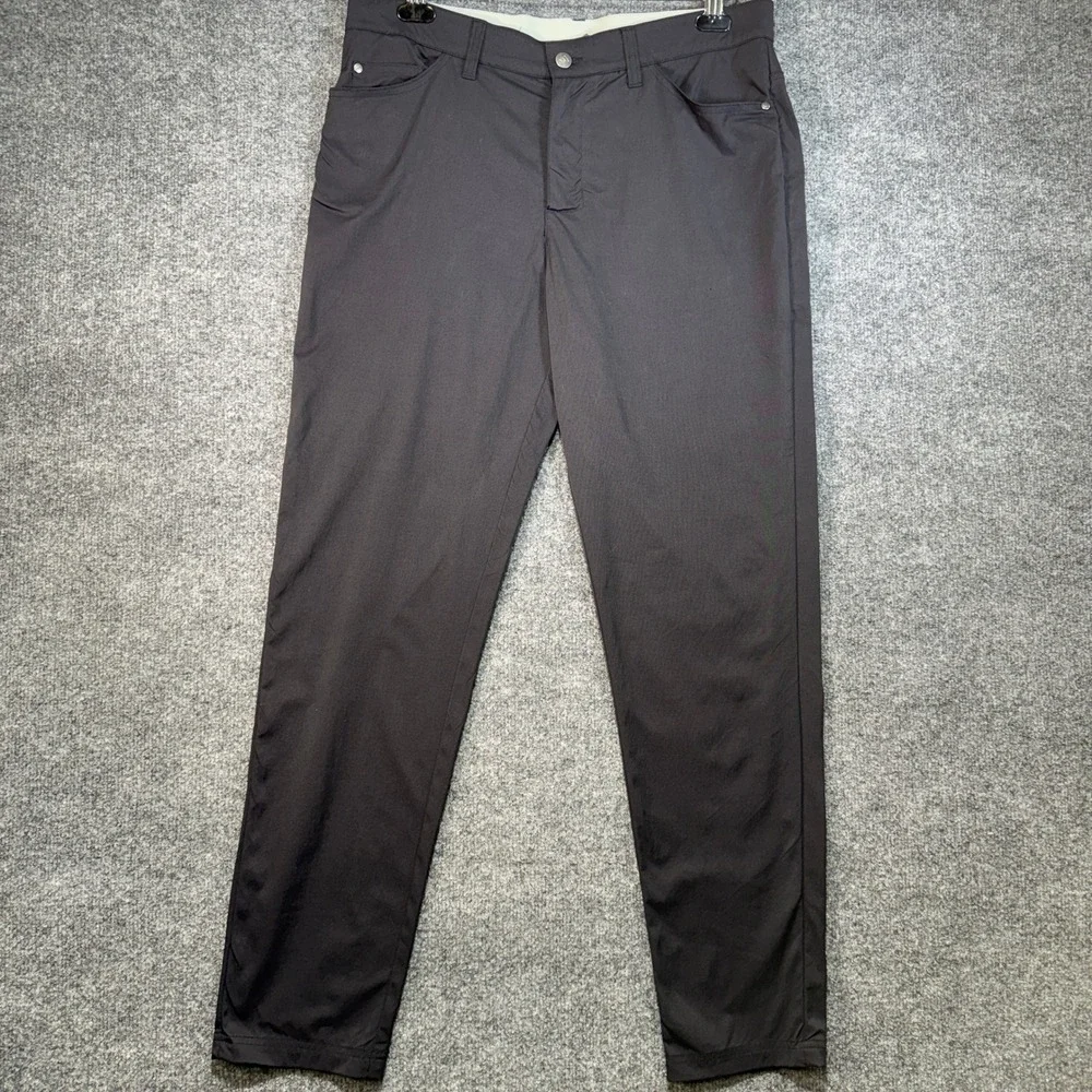Adidas Golf Performance Pants Mens 34x30 Black Five Pocket Trousers Activewear